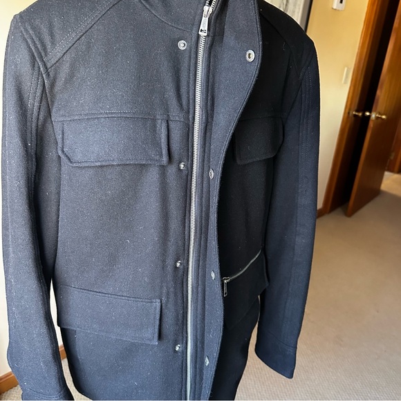 Cole Haan Men's Black Wool Field Jacket - Picture 8 of 16
